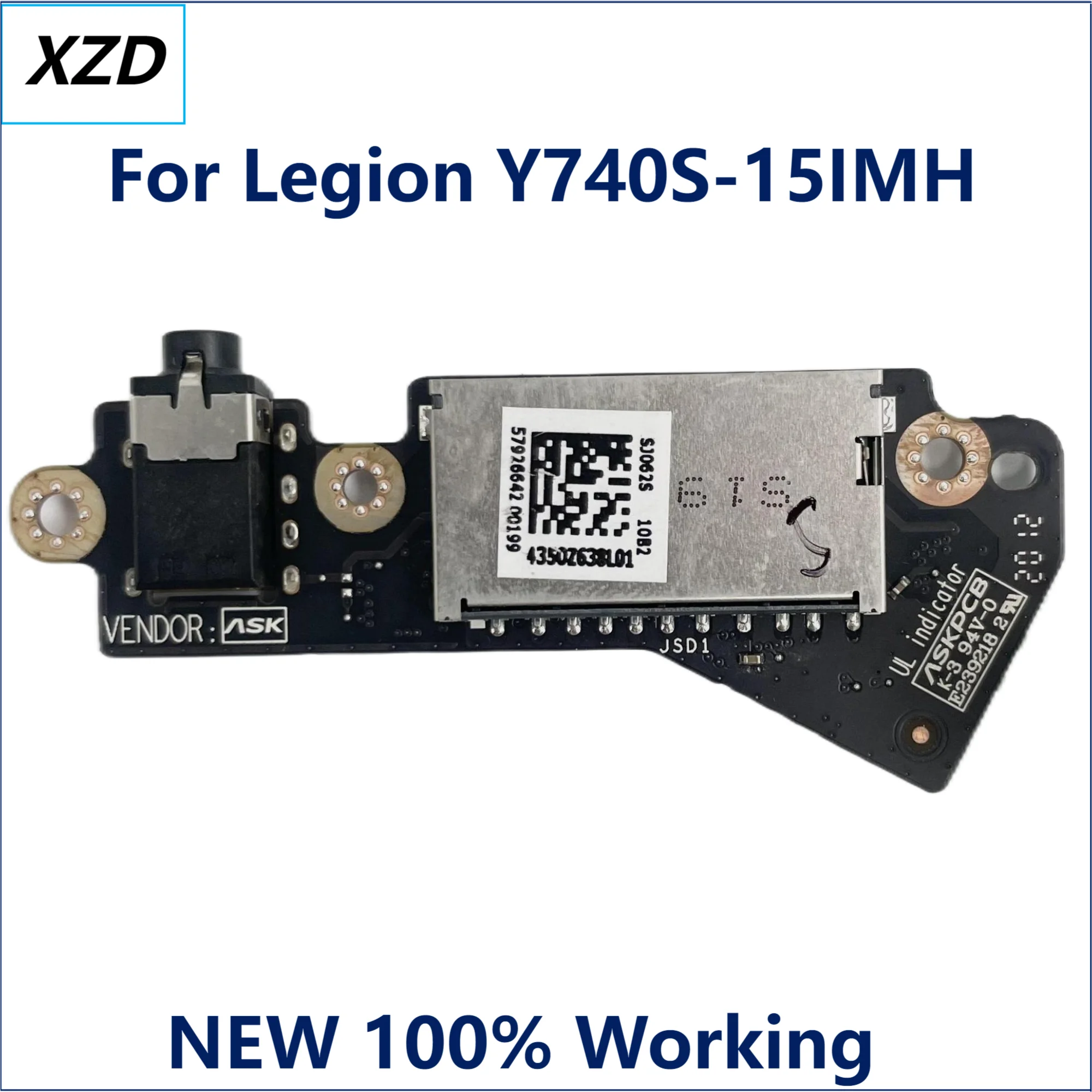 

UL indicator E239218 For Lenovo ideapad Legion Y740S-15IMH Laptop Audio board Card reader board NEW 100% Working 5C50S25015