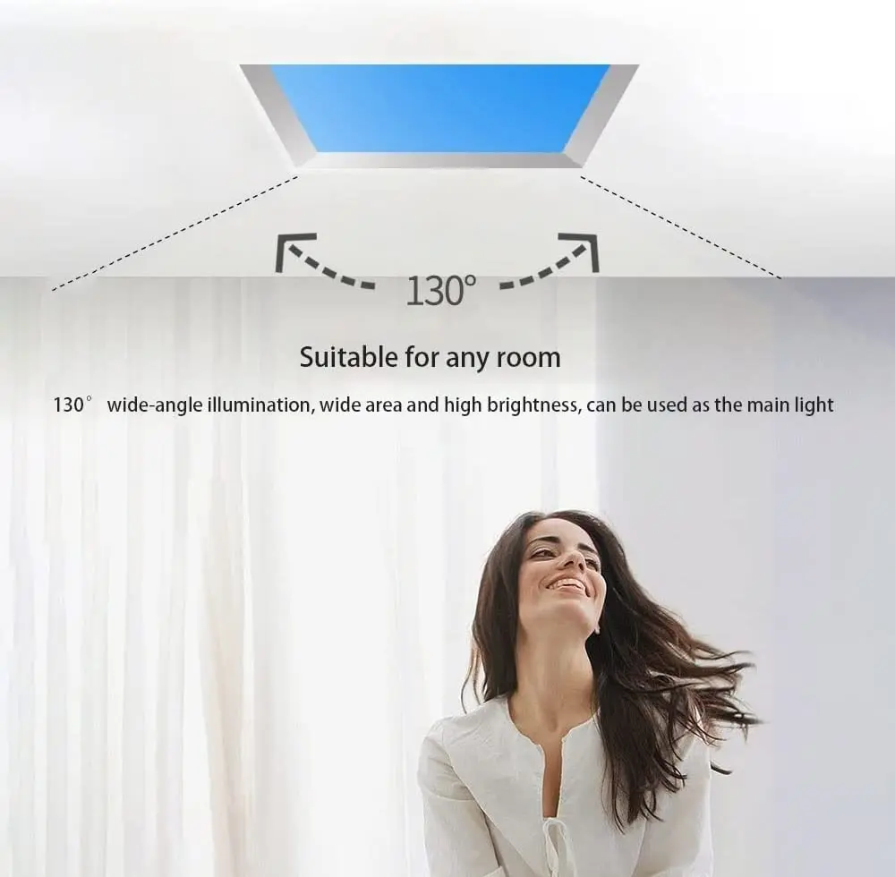 Smart Home Artificial Virtual Led Skylight Natural Daylight Panel Blue Sky Ceiling Lamp