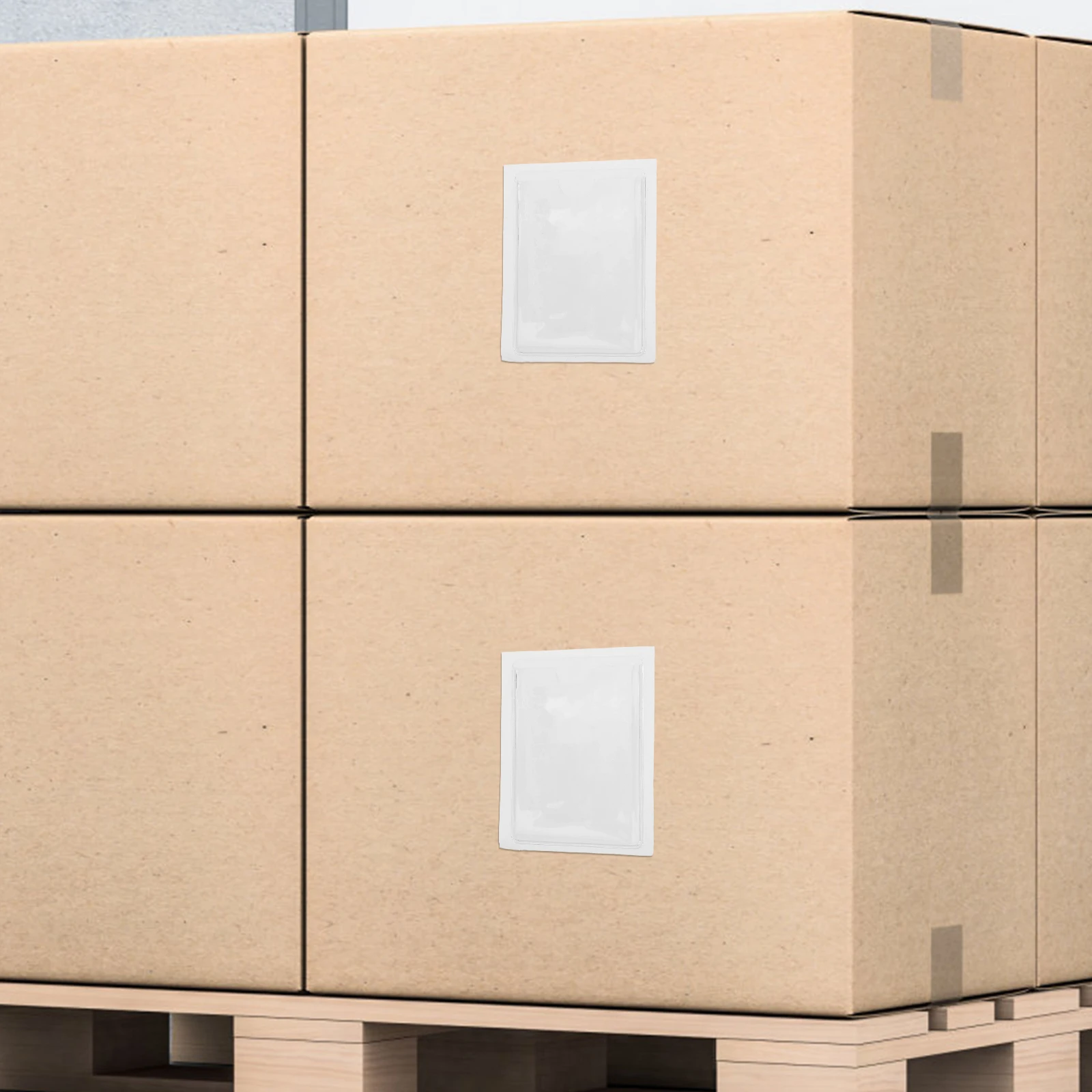 

6pcs Self Adhesive Card Holders Clear Plastic Pocket Protectors Sticky Card Sleeves For Labels Price Tags Business Cards