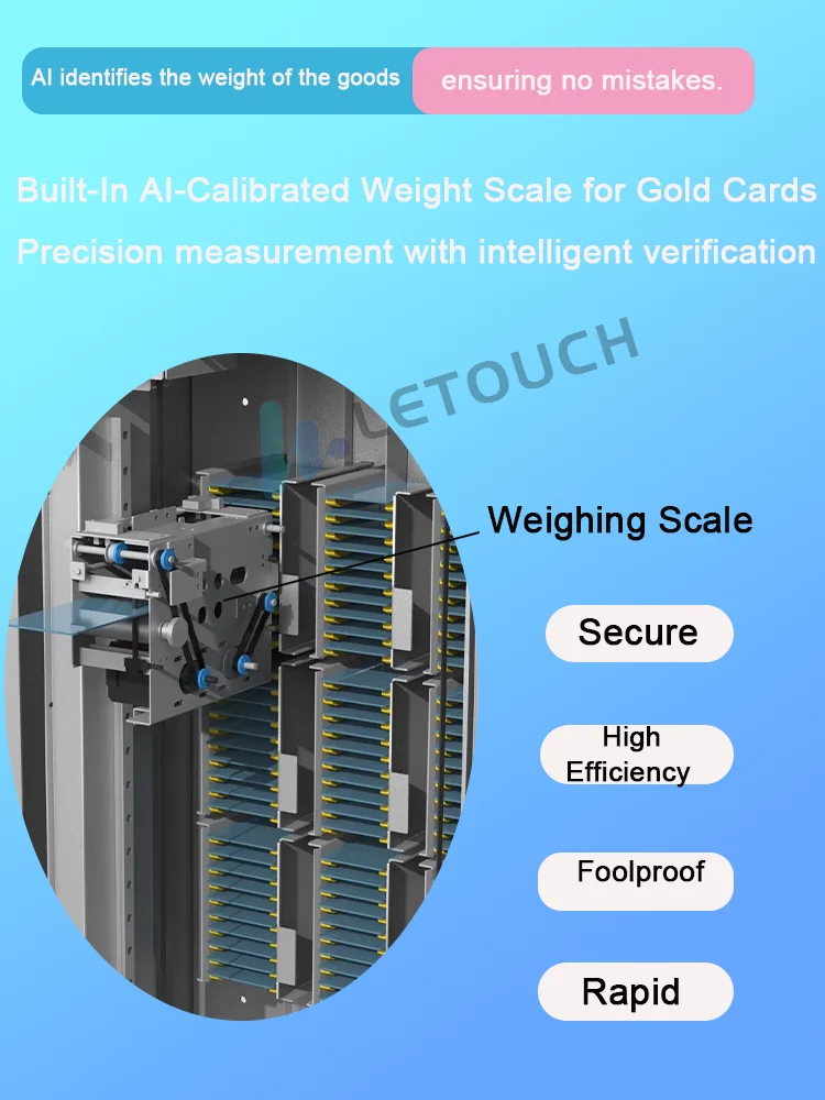 Distributore automatico d'oro in stile lusso con aggiornamento del prezzo in tempo reale Atm Machine per acquistare l'oro