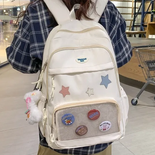 

Japanese Kawaii Itabag Women Transparent Backpack Women Large Capacity School Bags For College Student JK Ita Backpack