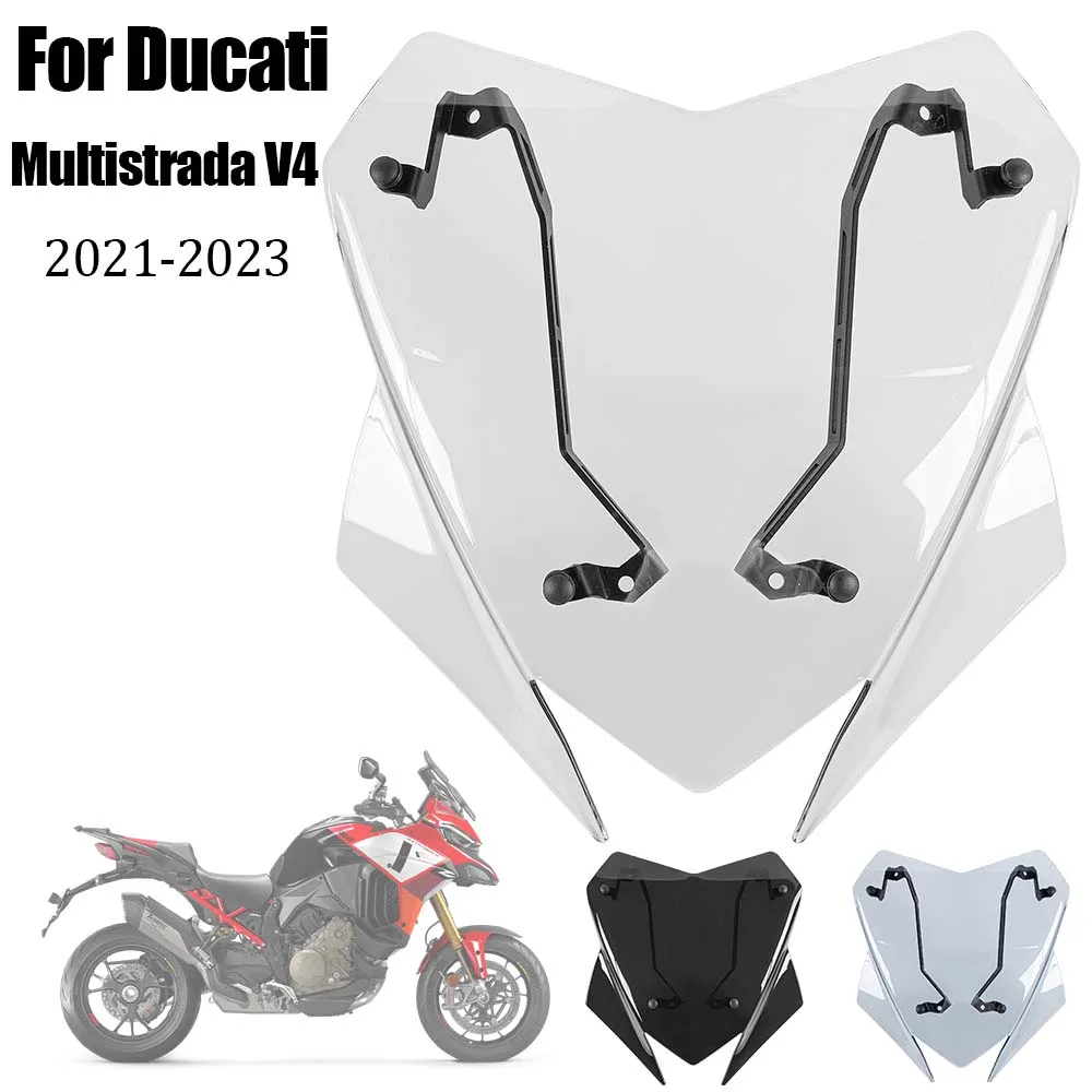 

Motorcycle Front Windscreen Fairing Wind Deflector Windshield Flyscreen Protector for Ducati Multistrada V4 2021 2022 2023