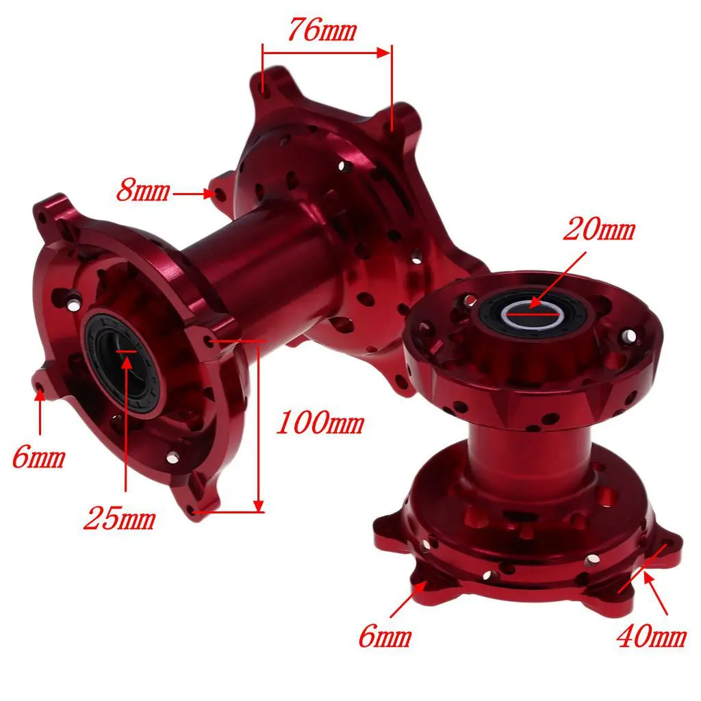 1 Pair Motorcycle CNC Front And Rear Wheel Hub For HONDA CR 125 250 CRF250R CRF450R CRF450X CRF250X CRF 250 450 R X 00 01-14