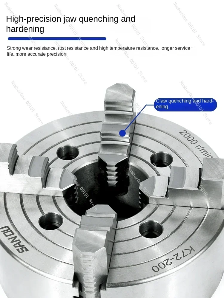 Sanou Four-Jaw Chuck Single-Action CNC Milling Machine Front Chuck K72-100/125/160/200/250/320