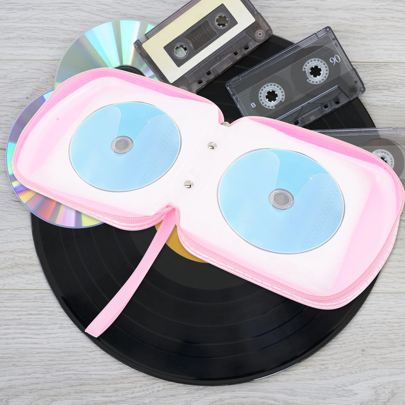 Estuche de almacenamiento para CD y DVD, cubierta de doble cara, bolsa de PP, funda de sobre, proporciona almacenamiento y protección para su CD y DVD