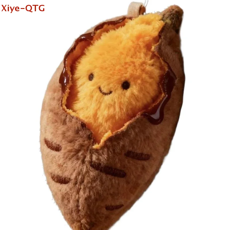 

Hot! Creative Roasted Sweet Potato Plush Doll Keychain Cartoon Simulated Food Stuffed Doll Pendant Decorative Accessories Gifts