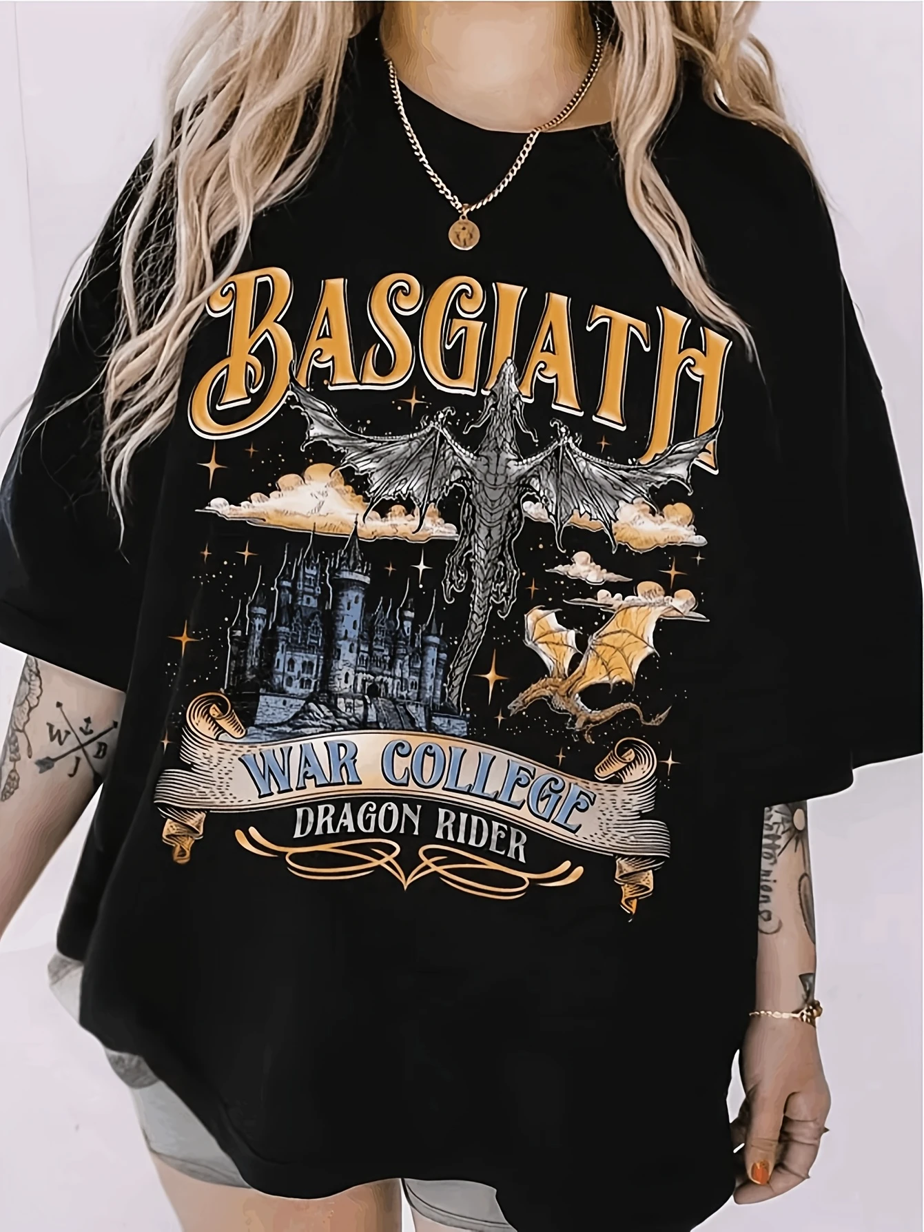 Basquia Tactical Academy T-shirt, Dragon Knight, Fourth Wing Shirt, Purple Sorengel, Dark Academy T-shirt