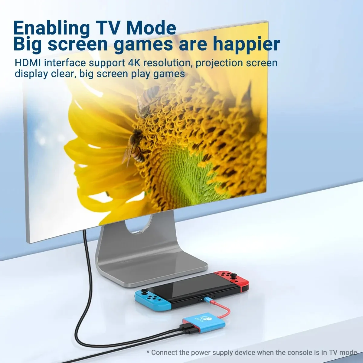 2 in 1 Hub For Switch Portable TV Dock Charging Docking Station with HDMI and USB Replacement Base Dock for Nintendo Switch OLED