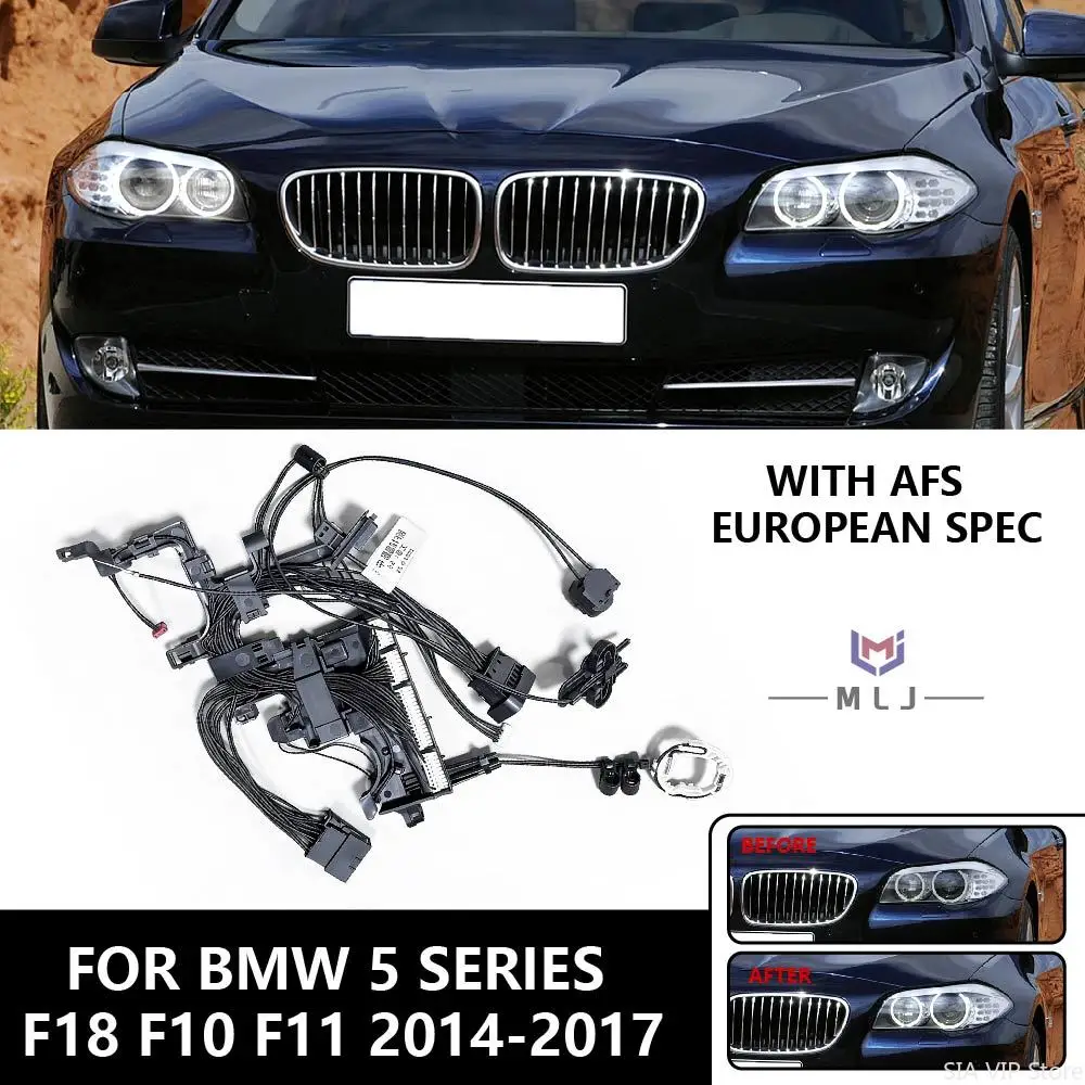 

Светодиодные фары EU-версии с AFS, автомобильные аксессуары для BMW 5 серии F10 F18 523 525 528 535 530 2014-2017, внутренняя проводка и жгут проводов