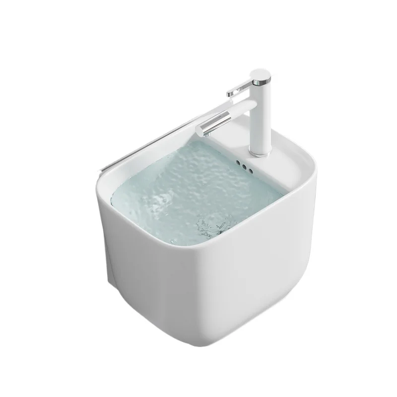 

43Cm wall-mounted washbasin small apartment bathroom hand washing ceramic small hanging basin