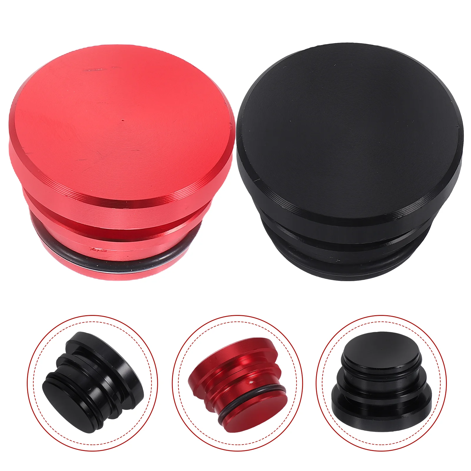 2 Pcs Car Cigarette Lighter Dust Plug Cover Cap for Universal Aluminum Alloy Cigarettes Socket Accessories