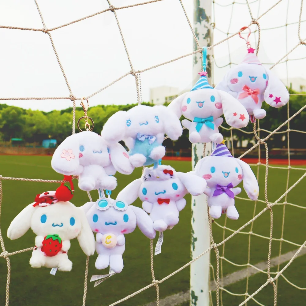 Sanrio Cinnamoroll Series Cartoon peluche portachiavi borsa carina zaino auto farcito portachiavi ragazza adorabile ciondolo peluche