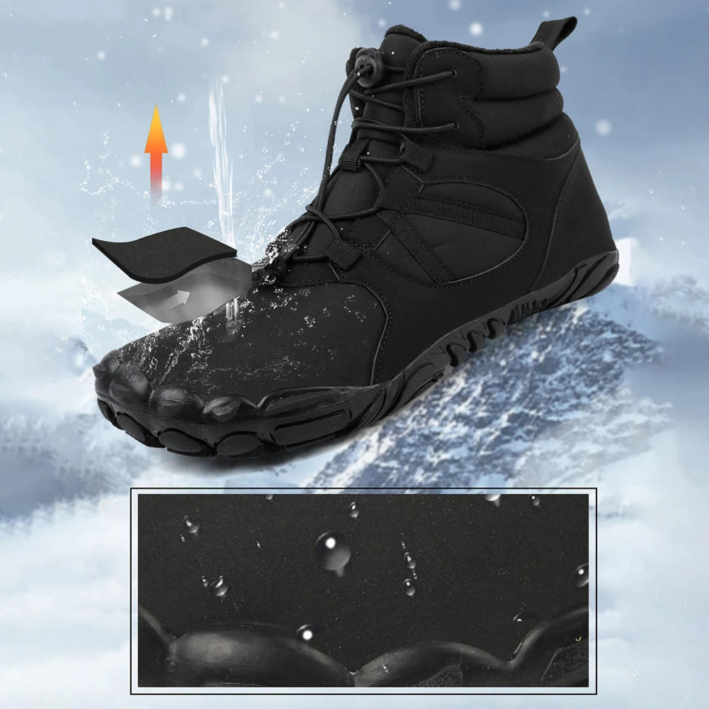 Winter Snowboots Winter Jogging Sneakers Non-Slip Casual Blootsvoets Schoenen Waterdicht Voor Reizen Klimmen Wandelen