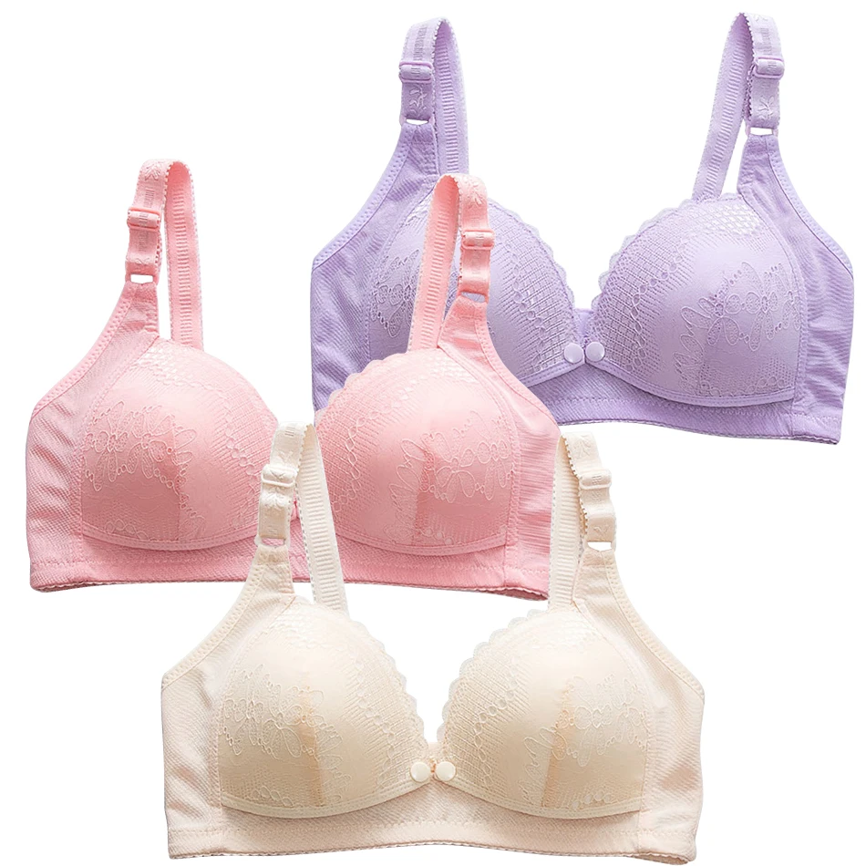 Maternity Nursing Bra with Soft Cotton Fabric Wireless and Comfortable Easy Front Clip Design for Quick Breastfeeding Access