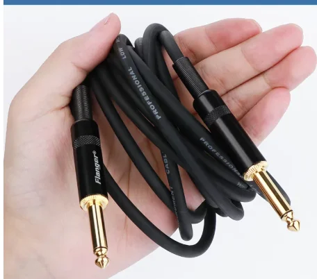 Electric blow pipe, electric guitar cable, bass speaker special audio cable 6.35 pickup noise reduction cable