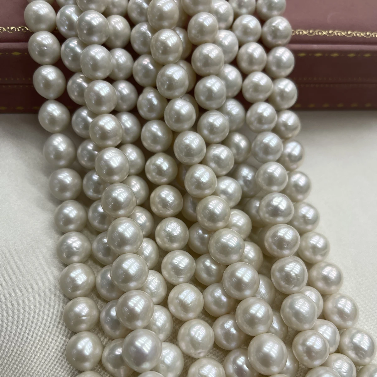 10-13mm Natural Freshwater Pearl White Big White Bead for Jewelry Make DIY Necklace Earring Bracelet Accessory Women Wholesale