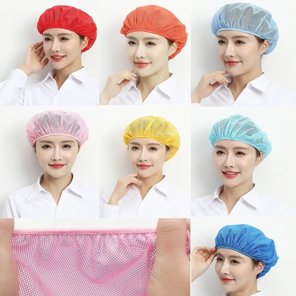 Sanitary Mesh Work Hat Wholesale Breathable Hair Nets Cooking Hygienic Cap Work Wear Food Service Cap Canteen Catering