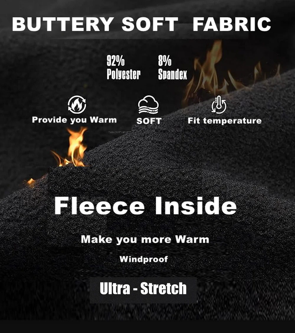 High Waisted  Leggings Warm Fleece Lined Stretchy Faux Leather Legging 5XL  Solid Brushed for Casual ouc1685b