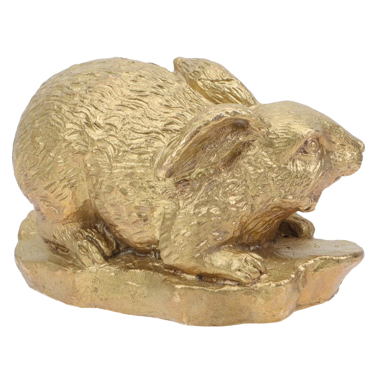 

Copper Rabbit Decoration Creative Desktop Adornment Smooth Surface Safe for Home Office Car Garden Use Unique Rabbit Shape