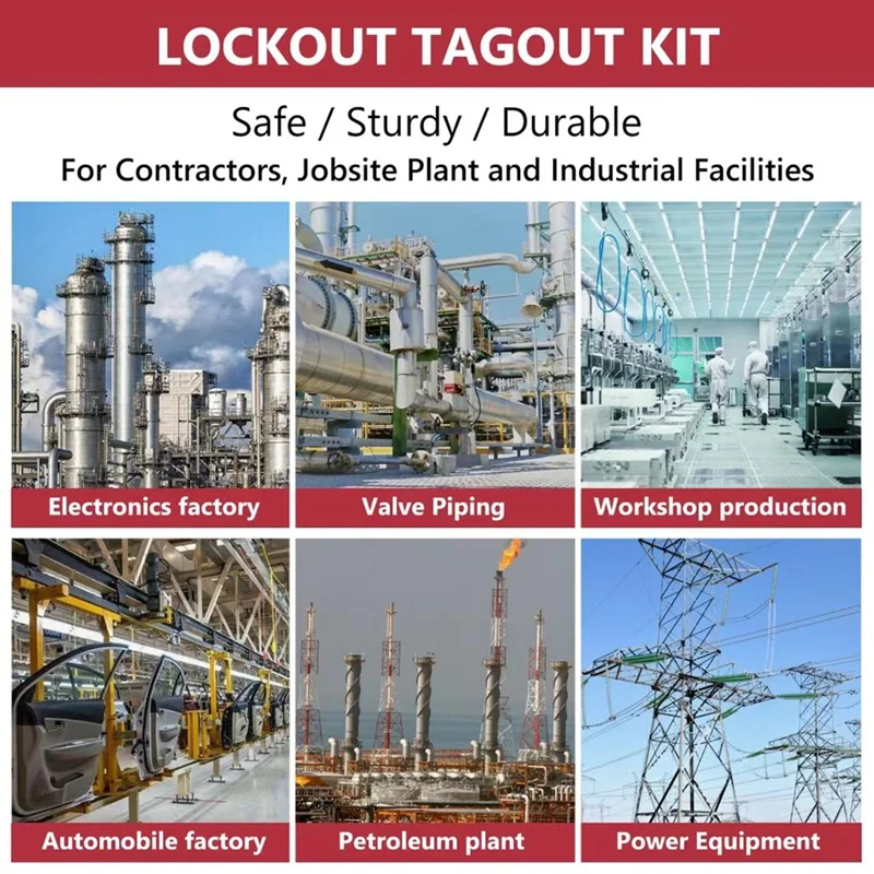 56-częściowy zestaw blokadowy Bezpieczeństwo elektryczne z blokadą wyłącznika automatycznego z zaciskiem, do instalacji elektrycznej/przemysłowej/mechanicznego