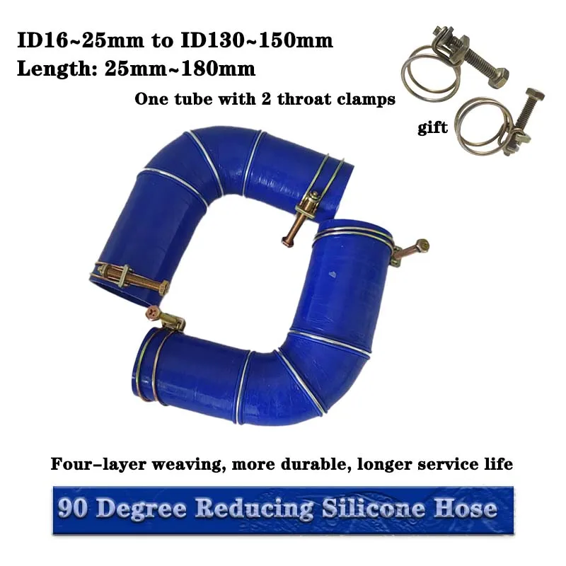 

Blue variable diameter 90 degree silicone hose Car Intercooler Turbo Intake Pipe Coolant Tube joint high-temperature