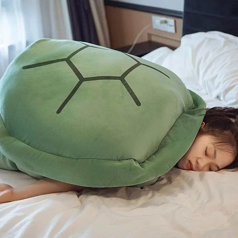 [Funny] 150cm Stuffed plush toys can worn taken off turtle shell PP cotton Soft Stuffed pillow doll toys for Kids Christmas Gift