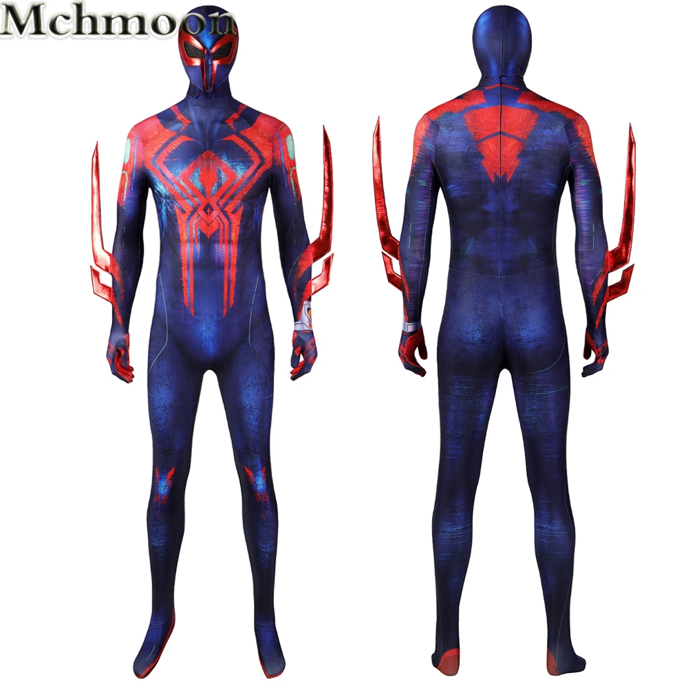 

Man Blue 2099 Spider Cosplay Costume Disguise Spider Cosplay Zentai Bodysuit 3D Printed Spider Costume Jumpsuit with Mask