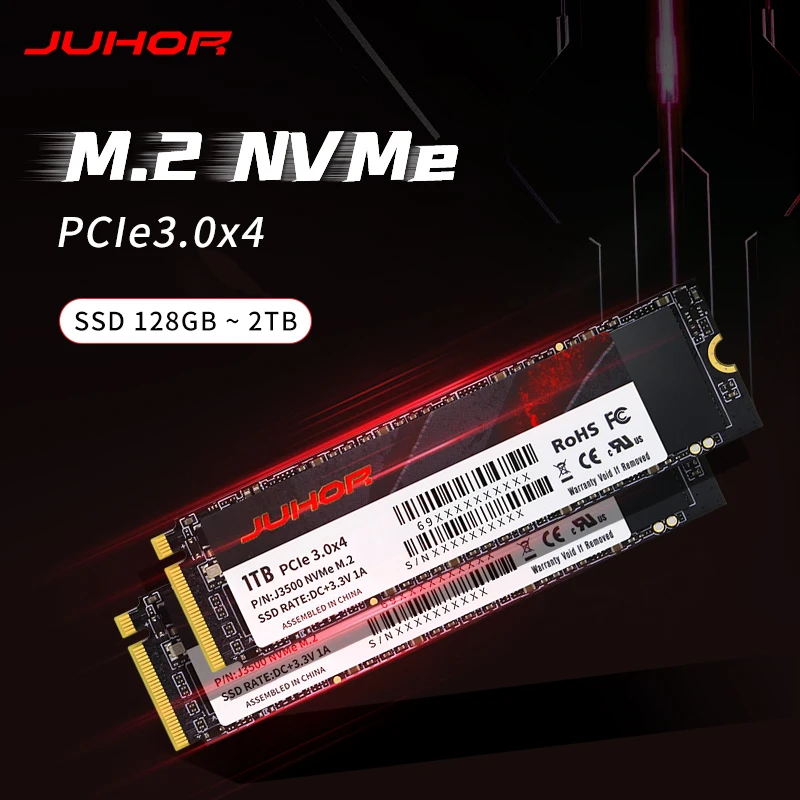 JUHOR M.2 NVMe PCIe3.0 Ssd Hard Disk 512GB 1T 2T M.2 NVMe SSD Internal Hdd Solid State Drive For Desktop PC Laptop