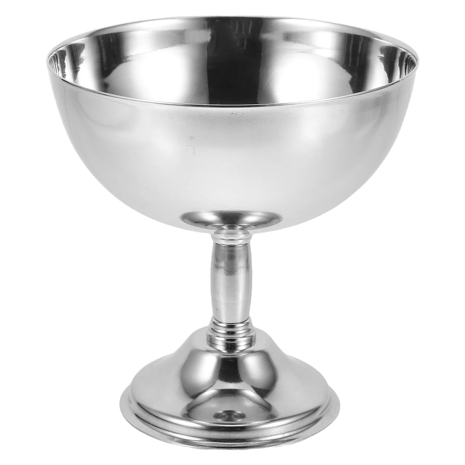 

Ice Cream Cup Cups Footed Bowl Dessert Bowls High Metal Stainless Steel Pudding for