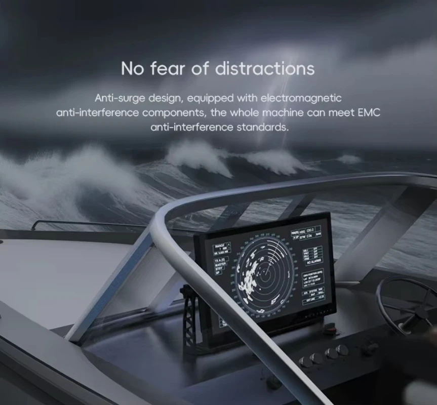 Outdoor 1500nits 21.5 Inch Marine LCD Display IP67 Waterproof Industrial Capacitive Touch Screen USB  for Yachts