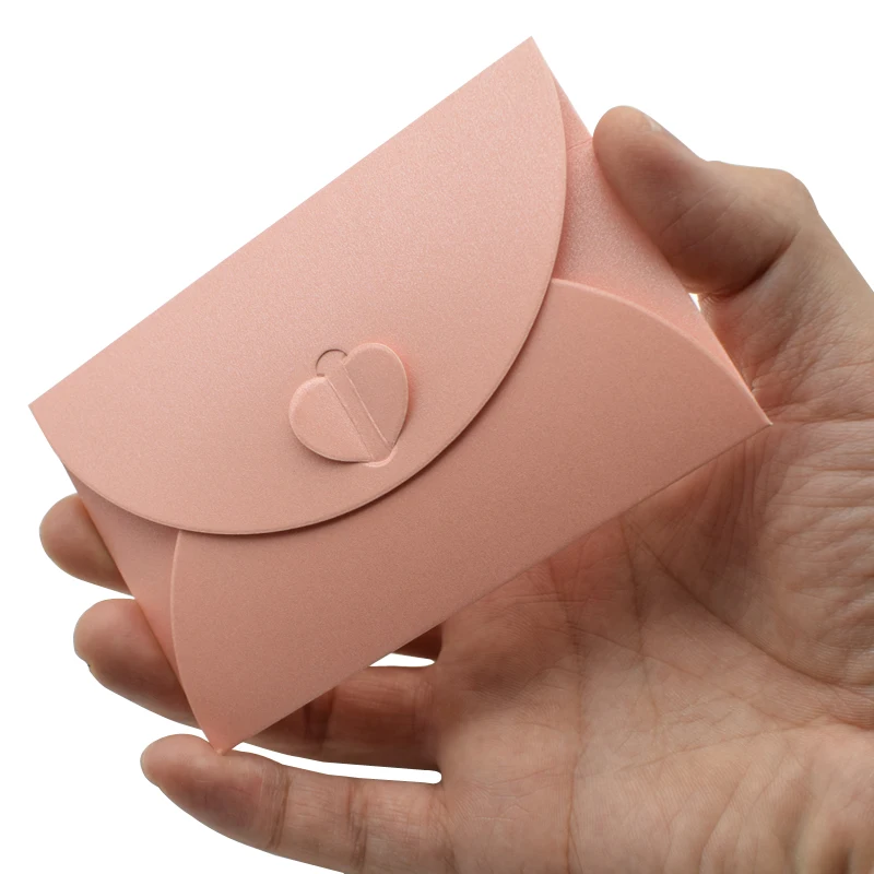 

20pcs Mini Colored Envelope Thick Cardboard Small Foldable DIY Paper Envelopes Self Locking Buckle Letter Gift Card Cover