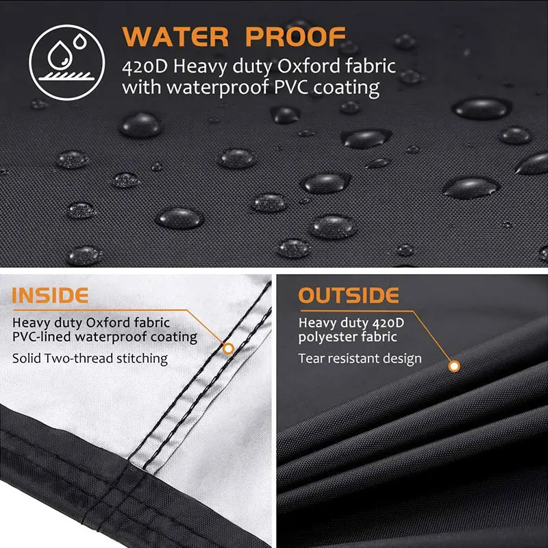 Outdoor Rainproof Barbecue Cover Oven BBQ Cover 420D Oxford Cloth Durable Waterproof Grilling Cover for Propane Gas Grill view 5