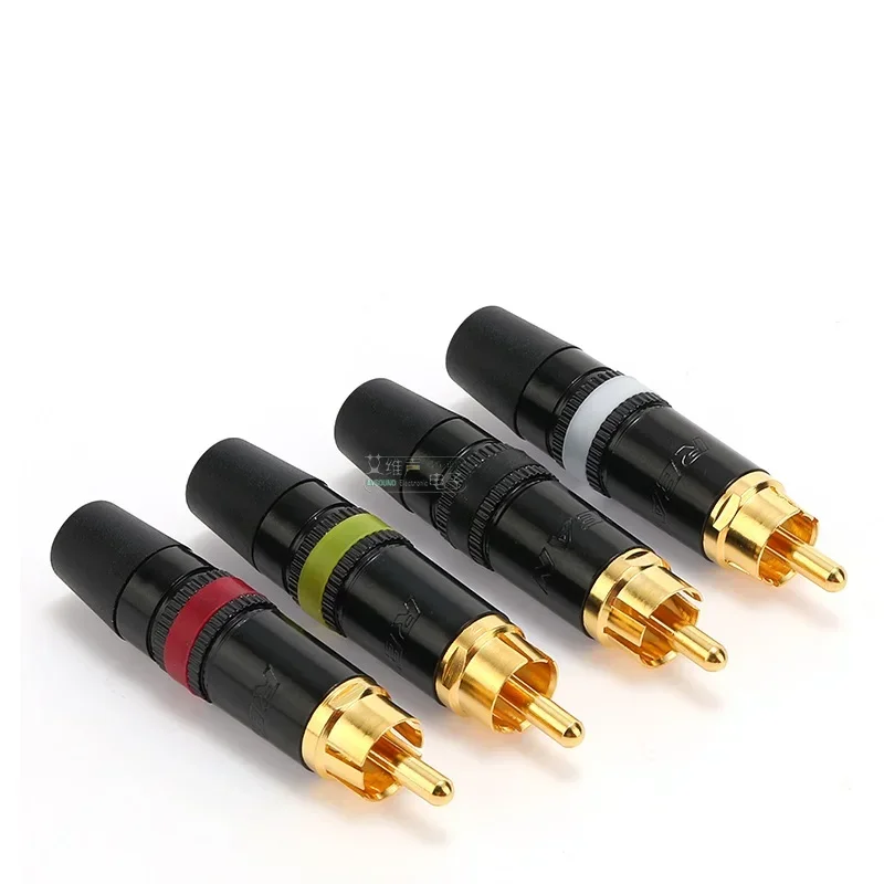 REAN NYS373-0/2/4/9 Black/Red/Yellow/White Gold plated RCA lotus Female plug connector Audio Video AV