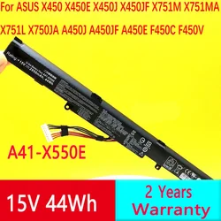 A41-X550E Laptop Battery For ASUS X450 X450E X450J X450JF X751M X751MA X751L X750JA A450J A450JF A450E Series Batteries 15V 44Wh