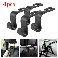 4PCS Car Seat Headrest Hook For Auto Rear Seat Organizer Hanger Storage Holder For Handbag Purse Bags Clothes Coats
