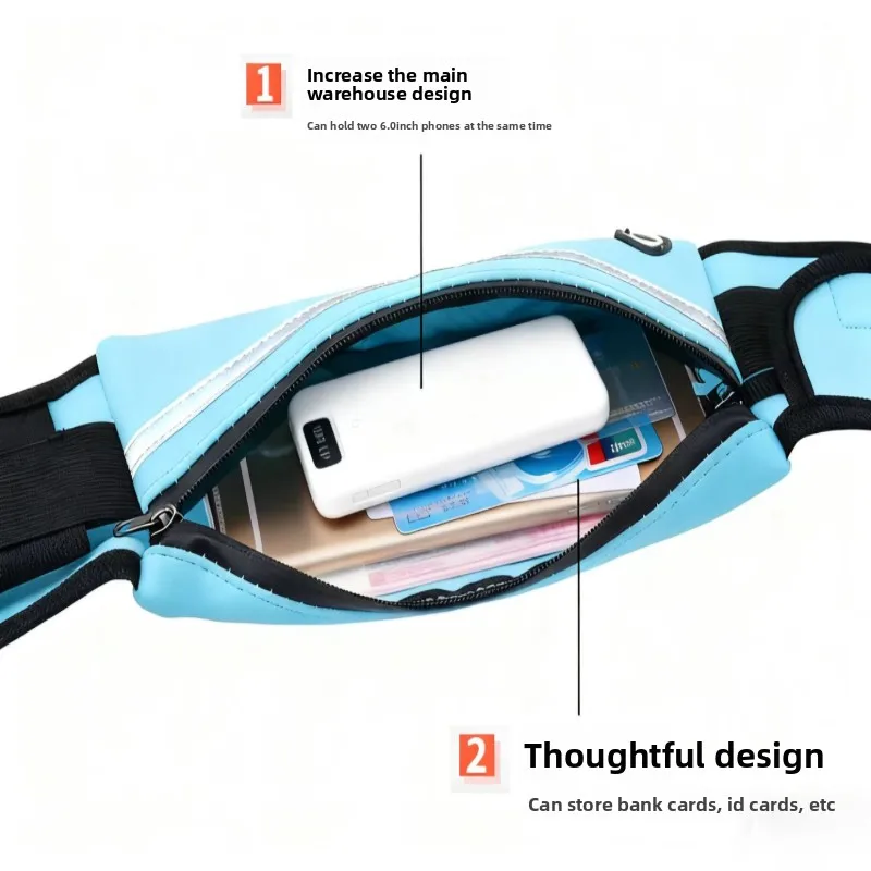 حقيبة جري للنساء حقيبة الخصر حقيبة بحزام للرجال حقيبة رياضية فاني حقيبة الهاتف المحمول الصالة الرياضية الجري الهاتف الخليوي الركض تشغيل ركوب الدراجات حقيبة #5