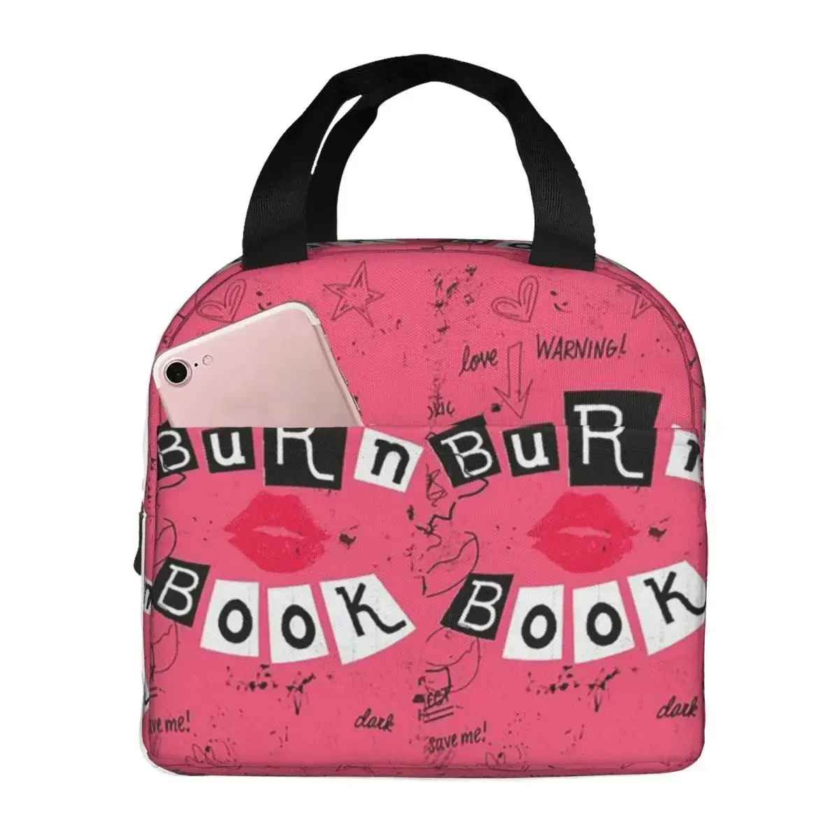 Burn Book - Mean Girls Insulated Lunch Bag for Kids School Cooler Thermal Food Box Tote Portable Lunch Boxes Container