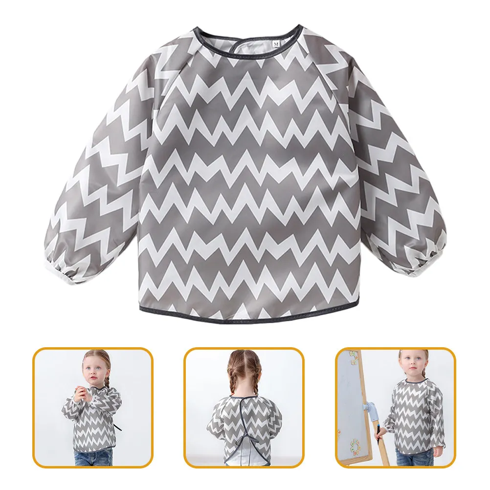 

Waterproof Anti-Dirt Smock For Kids Baby Bib Toddler Painting Apron Feeding Drooling Craft Activity Newborn To 2