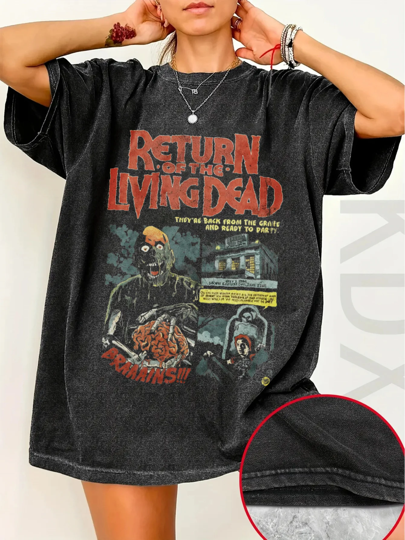 Return of The Living Dead Chemical Leak T-Shirt Clothing Graphic Short Sleeve Shirt Men Women for Spring and Summer