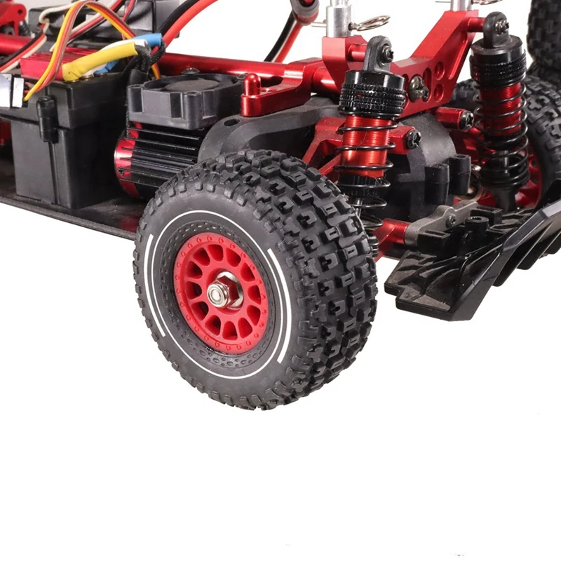 ABNM 4 Stück 65 mm Gummireifen 12 mm für 1/14 MJX 14301 14302 14303 RC Auto Upgrade Teile Zubehör