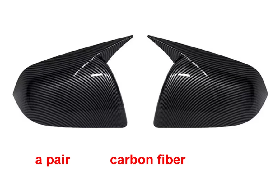 For Tesla Model Y  Paste Style Rearview Mirror Cover Reverse Mirrors Shell Mirrors Case Housing  Carbon Fiber Black 1 Pair