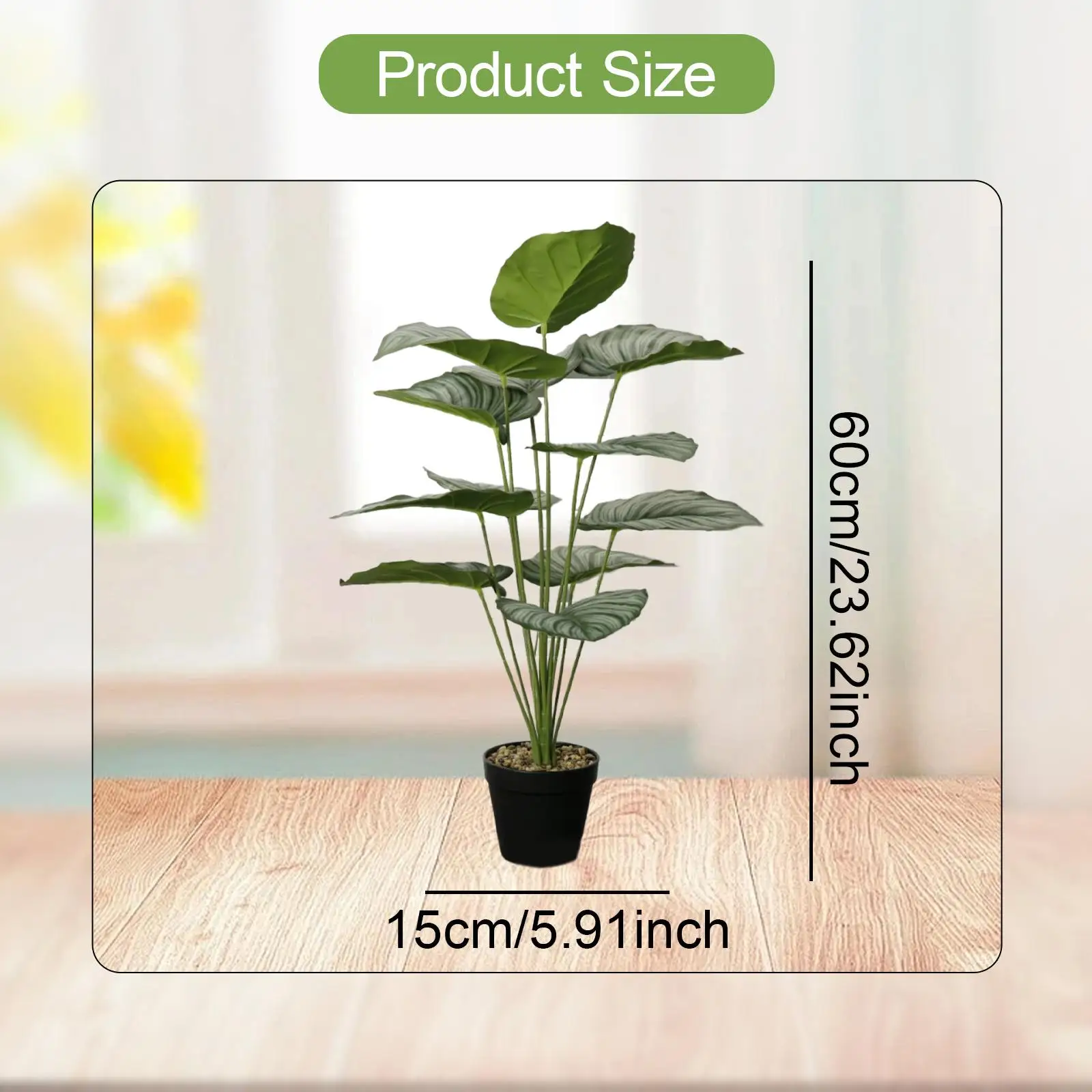Artificial Plants Greenery Bonsai Potted Plant for Shelf Living Room Bedroom