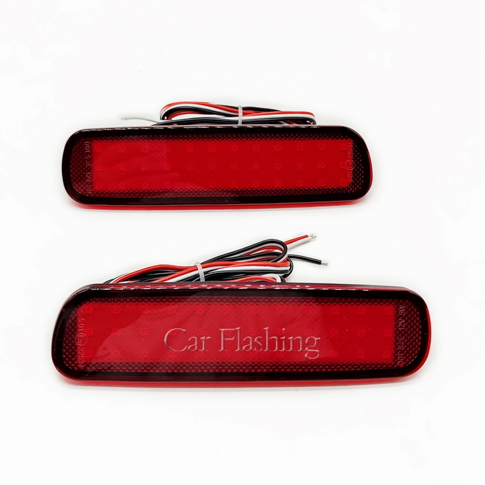 X AUTOHAUX 2-Piece Rear Bumper Reflector LED Brake Tail Lights – For Lexus LX470 & Toyota Land Cruiser (1998-2007)