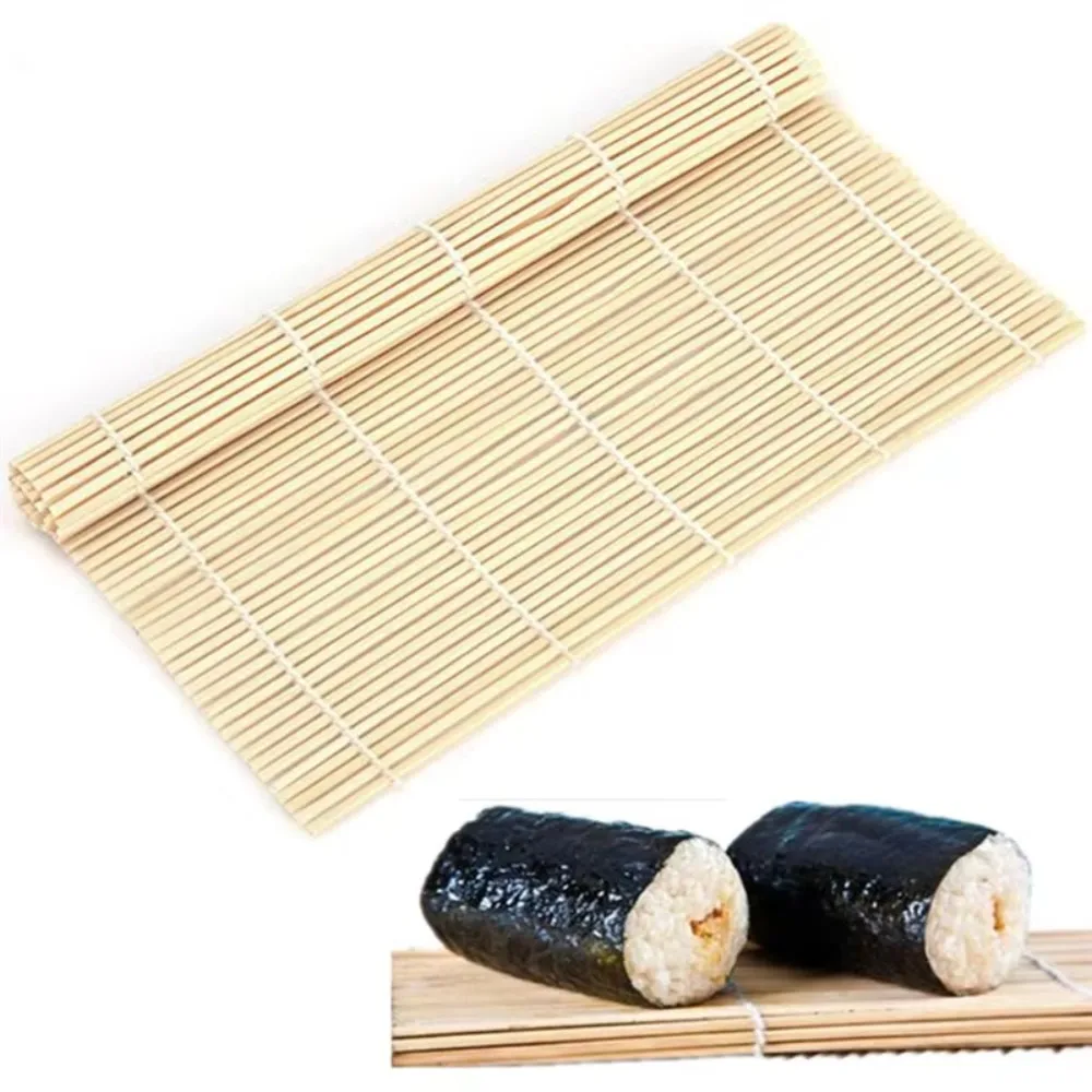 24*24CM Sushi Tool Bamboo Rolling Mat DIY Onigiri Rice Roller Chicken Roll Hand Maker Kitchen Japanese Sushi Maker Tools