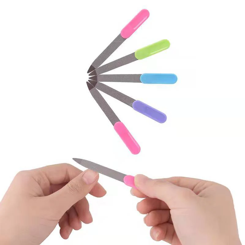 50/100Pcs Mini Nail Files For Manicure Pedicure Nail Stylist Supplies Plastic Handle DIY UV Gel Polish Profession Manicure Tools