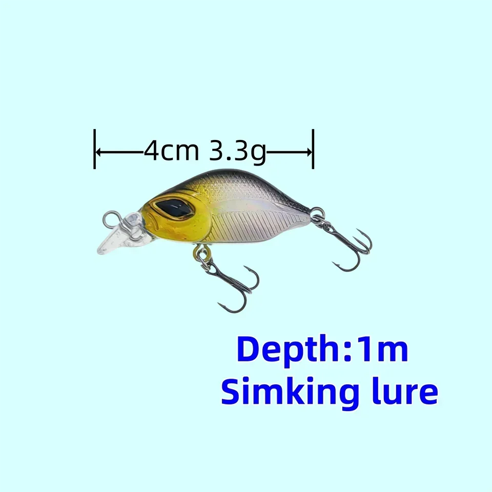 1Pcs Fast Shaking Sinking Mini Minnow 40mm 3.3g Hard Bait Long Shot Crankbaits Jerkbait Bait Perch Pesca Wobblers Fishing Lures