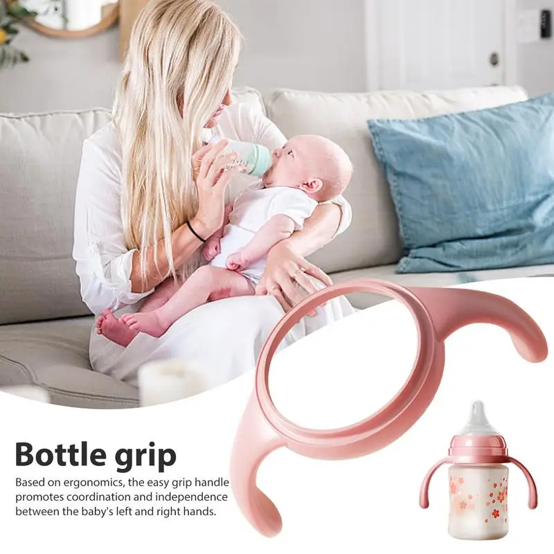 

Baby Bottle Handles Silicone Nursing Bottle Holder Bottle Handle Easy Grip For Wide Mouth PP Glass Feeding Babies Bottles