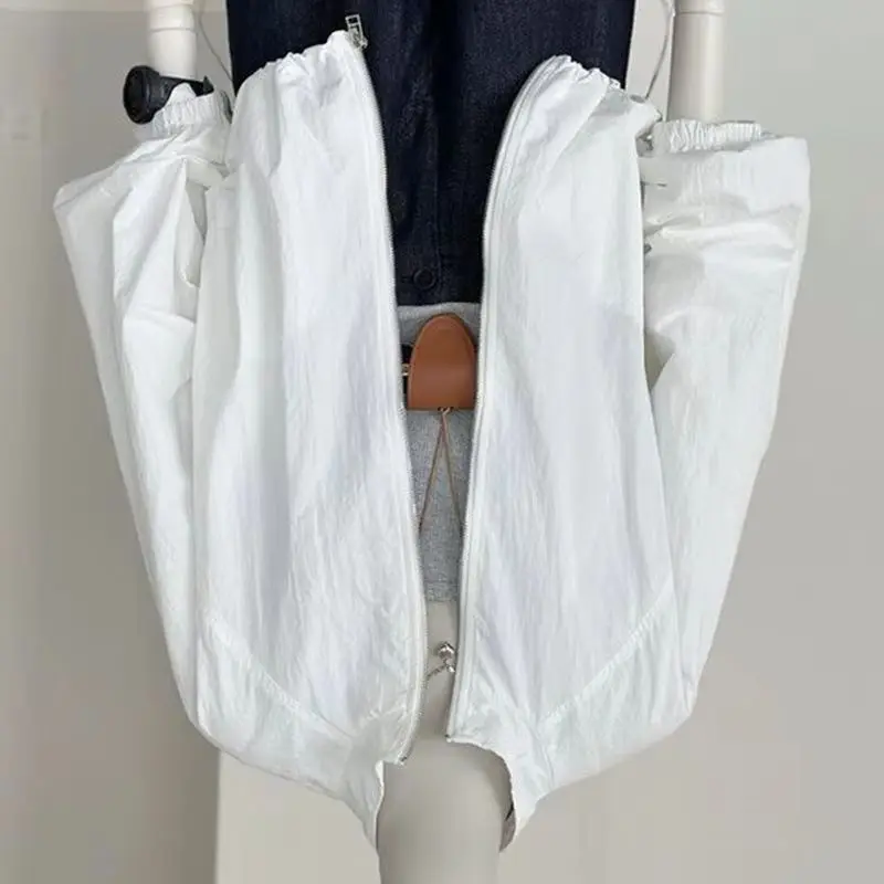 

Spring Summer Female Sunscreen Coat Outdoors Women Leisure Sports Interchange Jacket Ladies Thin Style Versatile Sunscreen Tops