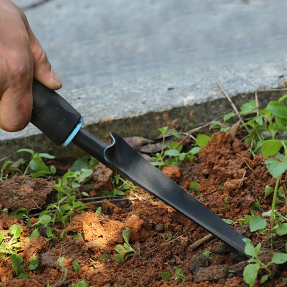 الكربون الصلب الخشب مقبض متشعب اليد إزالة الأعشاب الضارة مجتذب للأعشاب الضارة العميقة حديقة أدوات إزالة الأعشاب الضارة الصلب مجرفة متشعبة #3