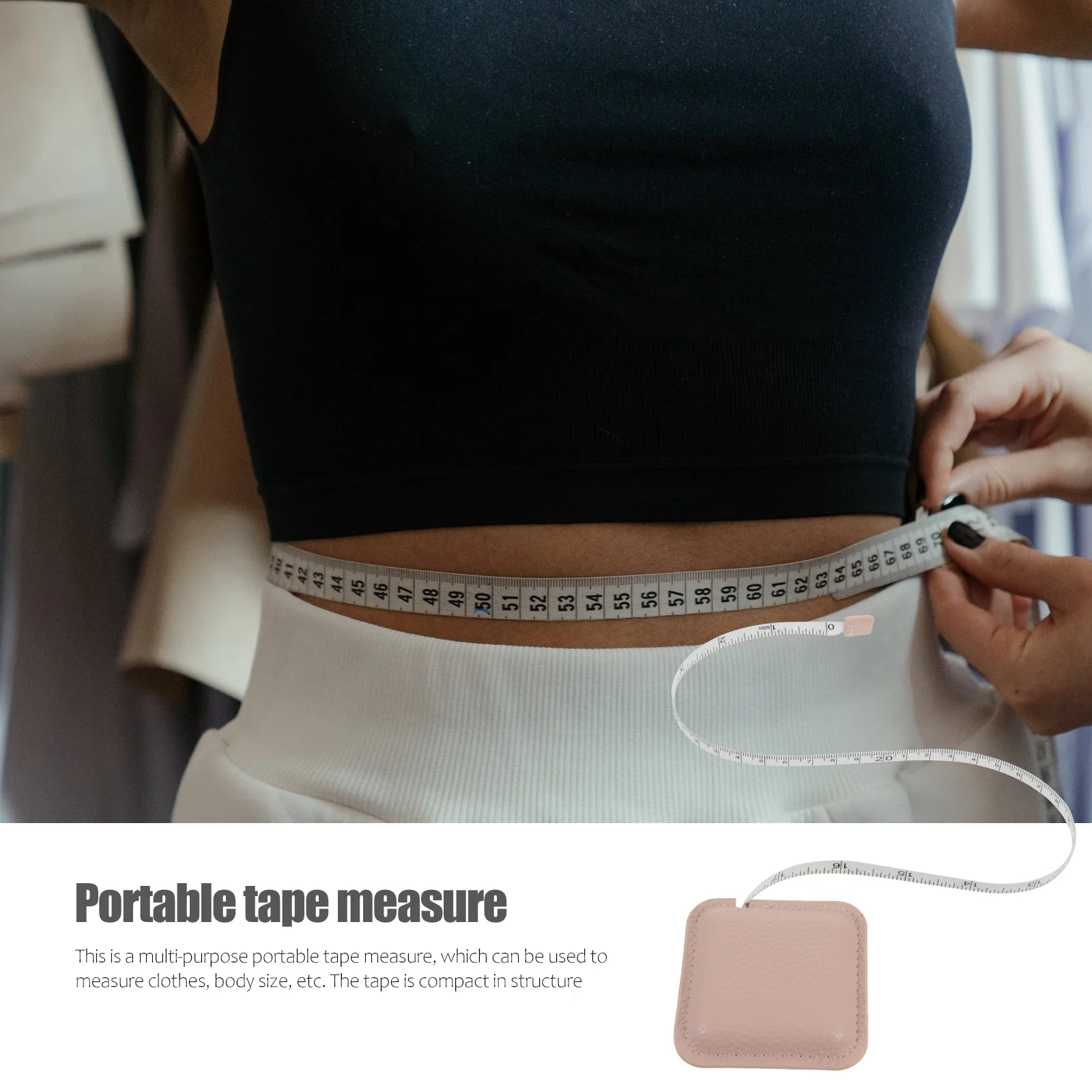 

1Pcs PU Tape Measure Mini Portable Body Measuring Tool Double Sided Scale Carton Adorable Measuring Tape Flexible Ruler